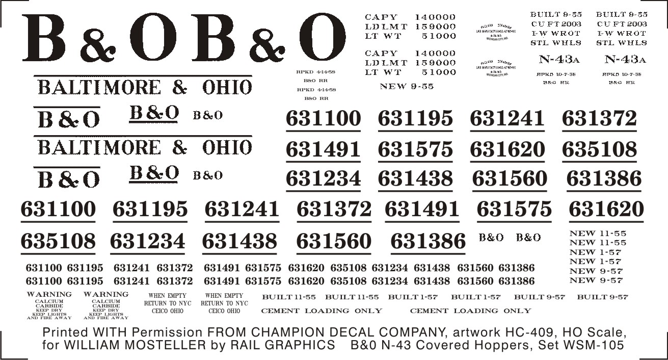 model railway decals